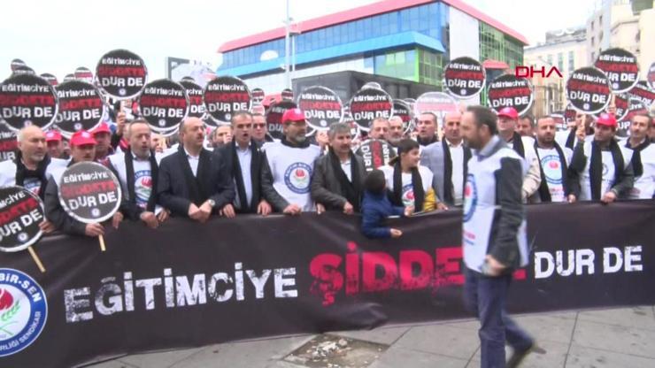 Eğitimde şiddete dur de sloganları attılar