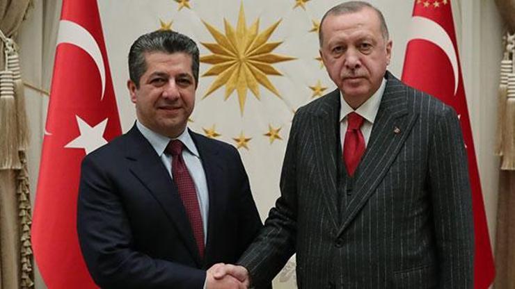 Cumhurbaşkanı Erdoğan IKBY Başbakanı Barzaniyi kabul etti