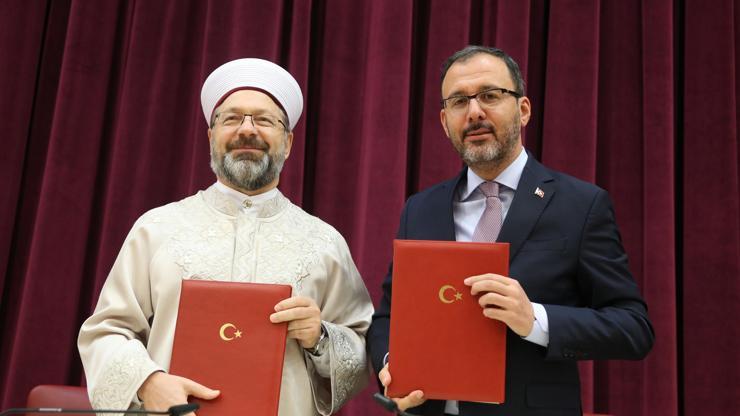 Gençlik ve Spor Bakanlığı ile Diyanet Başkanlığı arasında işbirliği protokolü