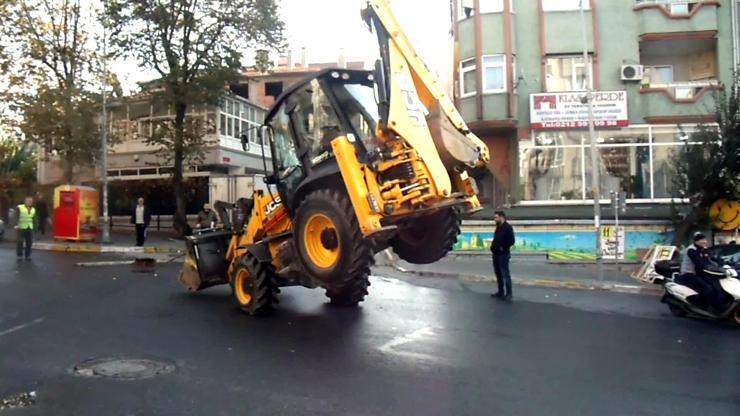 Kepçeyle akrobatik hareket yapan operatöre ceza