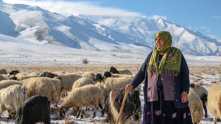 Karlı dağların eteklerinde fedakar bir anne