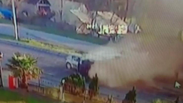 Öğrenci servisi kaza yaptı, o anlar kamerada