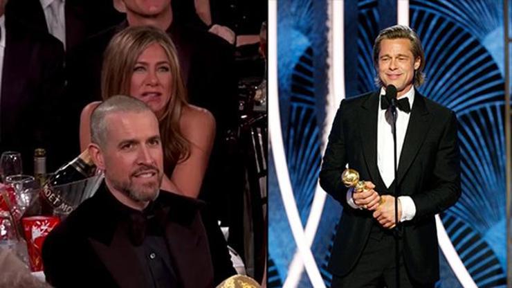 Jennifer Aniston ve Brad Pitt yeniden mi birlikte Bu kare ödül törenine damga vurdu