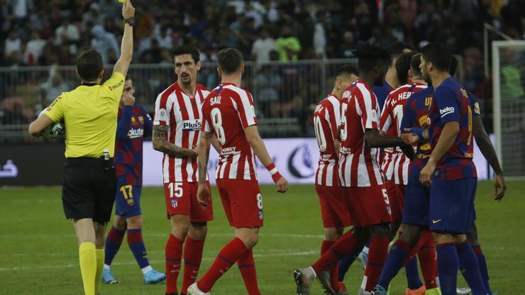 Barcelona-Atletico Madrid maçında sinirler gerildi