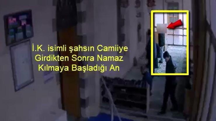 Namaz kılar gibi yapıp valizi çaldı