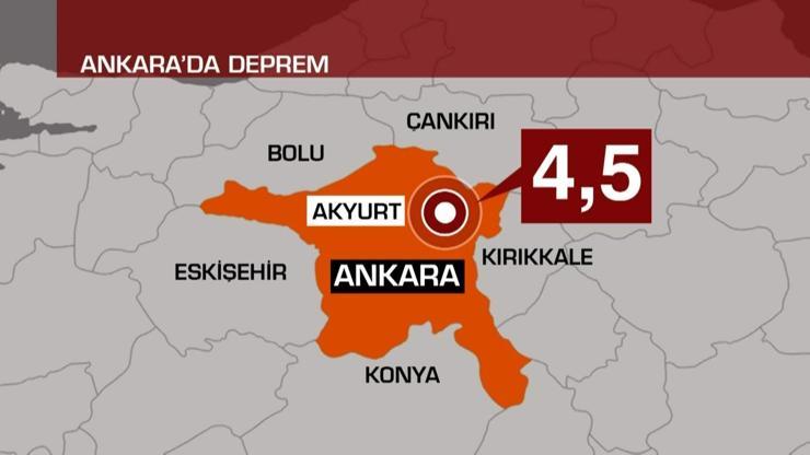Son dakika... Ankarada 4,5 büyüklüğünde deprem