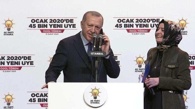 Cumhurbaşkanı Erdoğandan AK Parti üyelerine telefon sürprizi