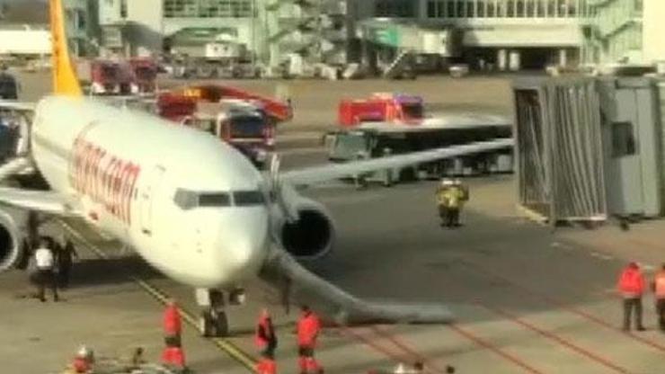 İstanbul- Düsseldorf seferini yapan uçakta yangın paniği