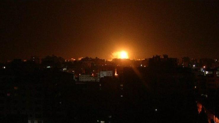 İsrailden Gazze ve Şama saldırı