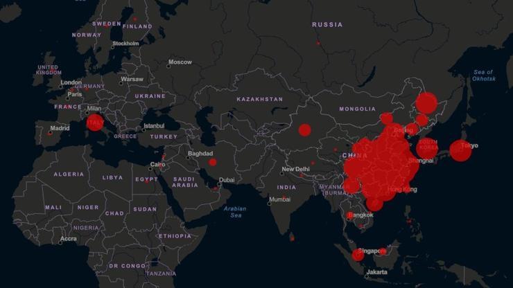 Koronavirüs kabusunda haritalarla son durum: Hangi ülkelere yayıldı Kaç kişi öldü