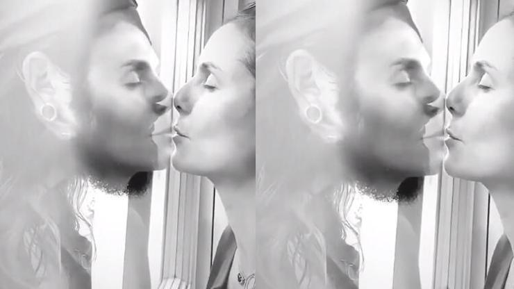 Heidi Klum ile kocası Tom Kaulitzin Korona öpücüğü