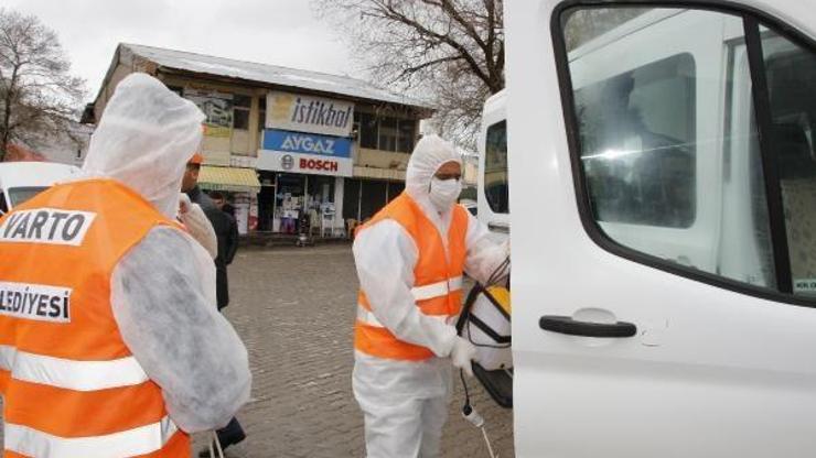 Vartoda toplu taşıma araçları dezenfekte edildi