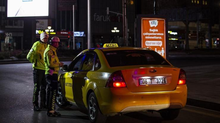 Başkentte plaka sınırlama uygulamasını ihlal eden taksiciye ceza