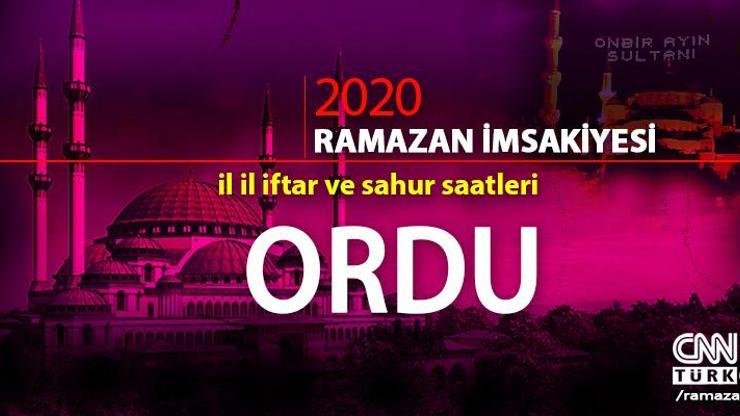 Ordu imsakiyesi 2020: Ordu iftar vakti saati ne zaman