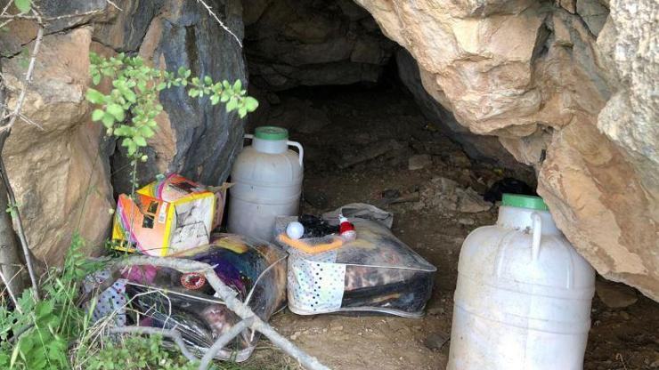 Siirtte PKKlı teröristlere ait yaşam malzemesi ele geçirildi