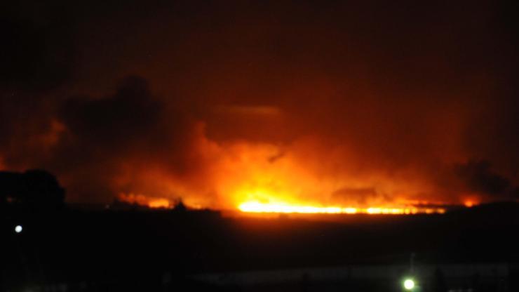 Suriyedeki anız yangını Akçakalede paniğe neden oldu