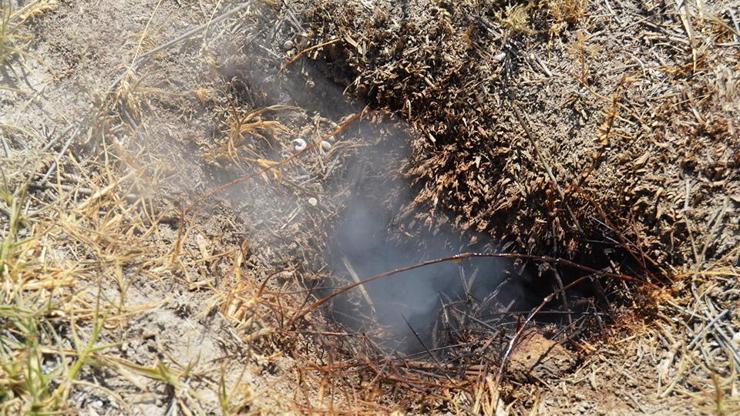 Toprak altından çıkan duman köylüleri endişelendirdi | Video
