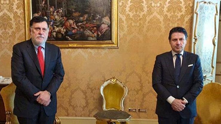 Libya Başbakanı Serrac, İtalyada Conte ile görüştü