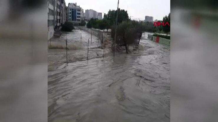 Taşkına neden olan derede ıslah çalışması başladı