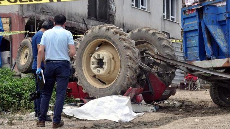 Osmaniyede traktör devrildi: 1 ölü, 2 yaralı