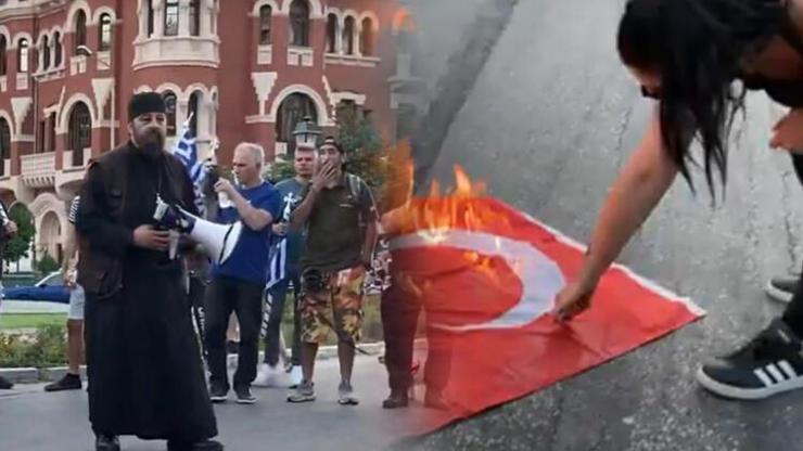 Son dakika...Yunanistanda rezalet Ayasofya kararı sonrası Selanikte skandal görüntü