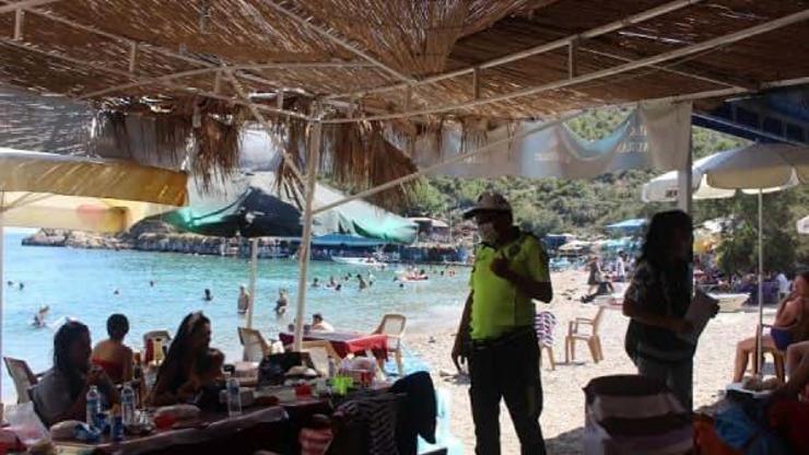 Bozyazıda tatilcilere de maske uyarısı yapıldı