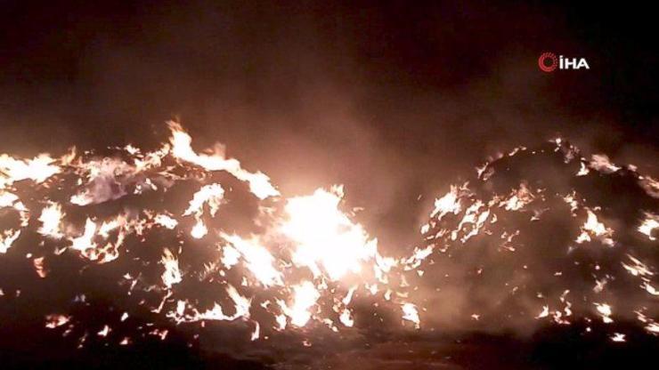 6 bin balya saman alev alev yandı | Video