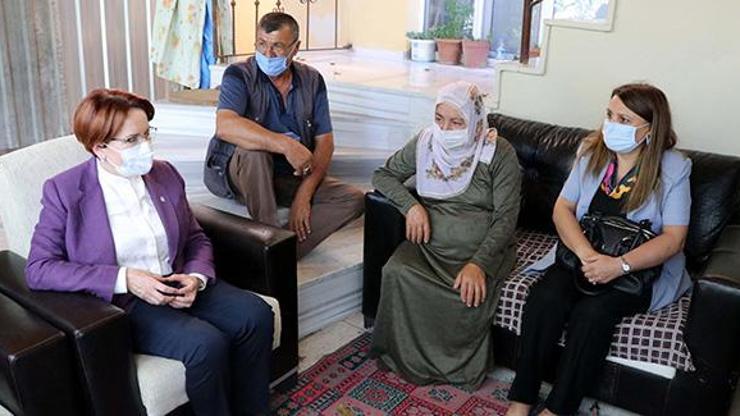 Akşener eski eşi tarafından öldürülen Emine Bulutun ailesini ziyaret etti