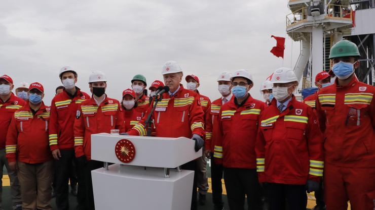 Cumhurbaşkanı Erdoğandan Tuna-1 kuyusunda bulunan doğal gaz rezervine ilişkin paylaşım