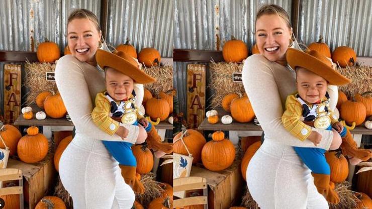 Iskra Lawrence oğluyla mutluluk pozu verdi