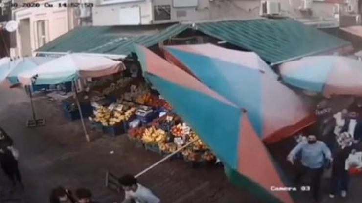 Deprem anı pazardaki mobese kameralarında | Video