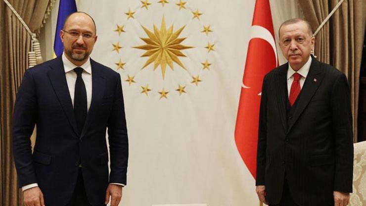 Cumhurbaşkanı Erdoğan, Ukrayna Başbakanı Shmyhalı kabul etti
