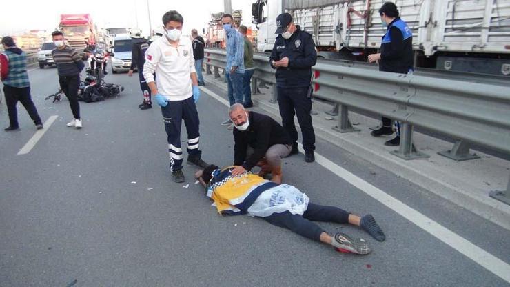 Antalyada motosiklet kazası Oğlunu öldü sanan baba fenalık geçirdi