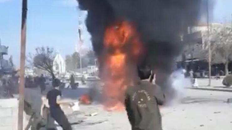 Resulaynda bomba yüklü araç patlatıldı | Video
