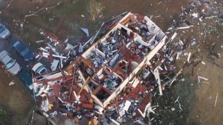 ABD’de kasırga felaketinin boyutu drone ile görüntülendi