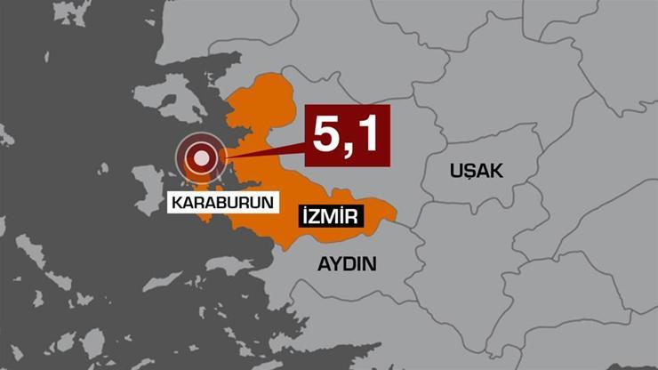 İzmirde 3 saat arayla 5,1lik 2 deprem