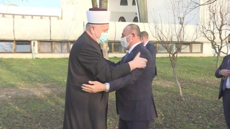 Bakan Çavuşoğlu, Zagrebde Müftü Hasanoviçi ziyaret etti
