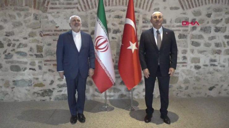 Çavuşoğlu İranlı mevkidaşı Zarif ile Dolmabahçede bir araya geldi