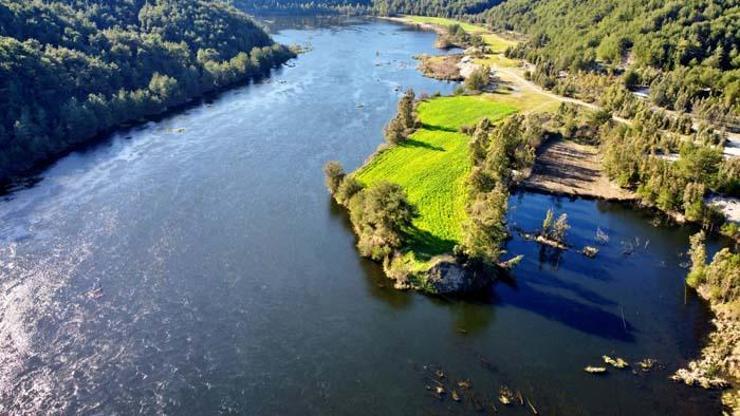 Ceyhan Nehri ilkbaharın renk cümbüşünü yansıtıyor