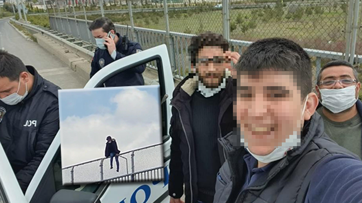 Yoldan geçen vatandaş ikna etti, selfie çektiler