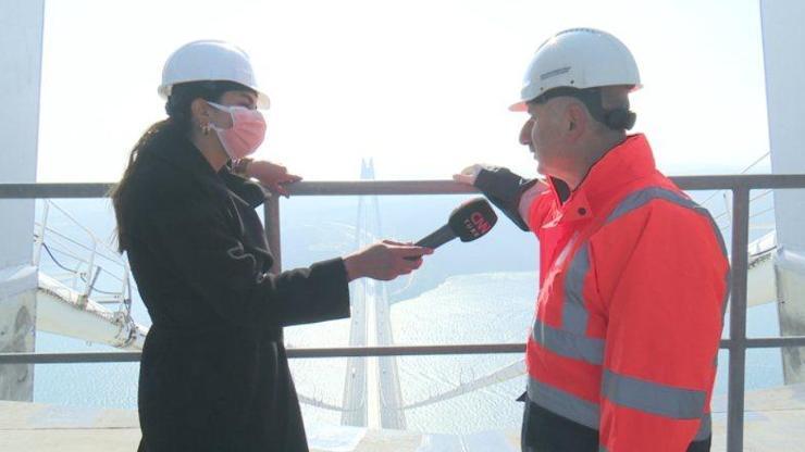 322 metre yüksekten İstanbul... CNN TÜRK ekibi 3. Köprünün kulesine çıktı