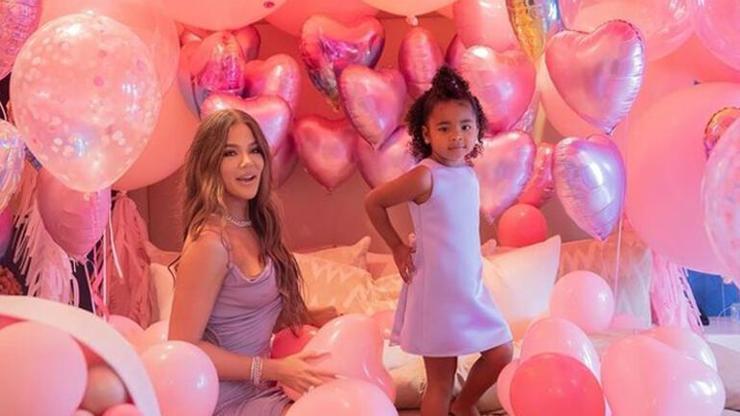 Khloe Kardashiandan kızı için gösterişli doğum günü