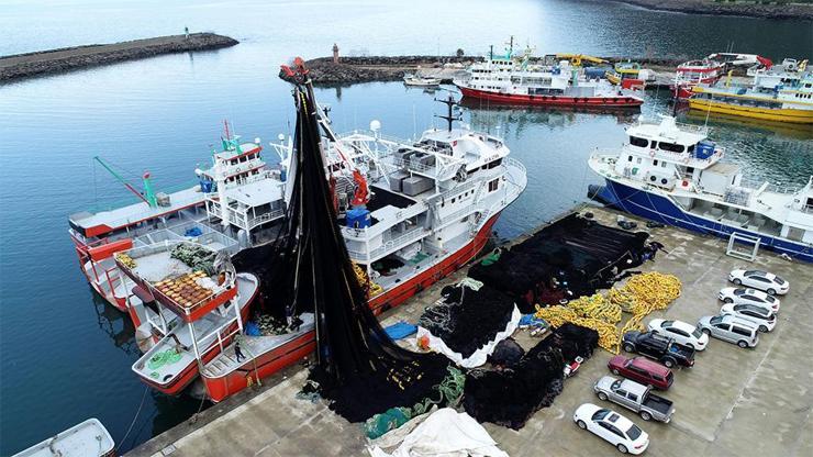 Trabzonda ağlar toplandı, gemiler limana yanaştı