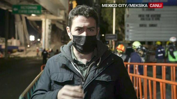 Meksikada üst geçit çöktü... CNN International muhabiri detayları paylaştı