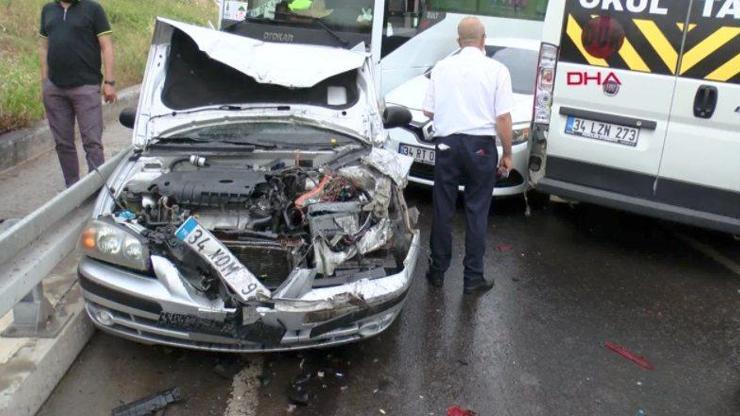 Yağmur yolu kayganlaştırdı, zincirleme kaza oldu