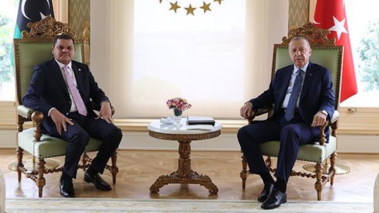 Cumhurbaşkanı Erdoğanın Libya Başbakanı Abdulhamid Dibeybeyle görüşmesi sona erdi