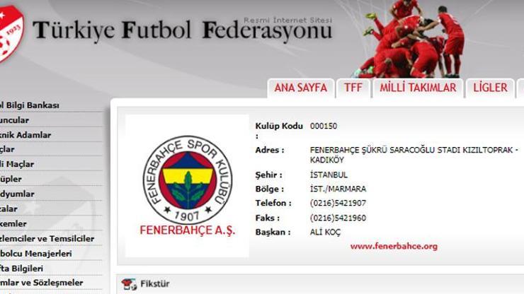 Son dakika... Fenerbahçenin yıldızları TFFnin sitesinden kaldırıldı