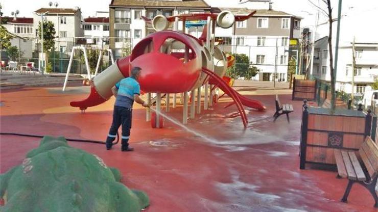 Süleymanpaşada parklar dezenfekte edildi