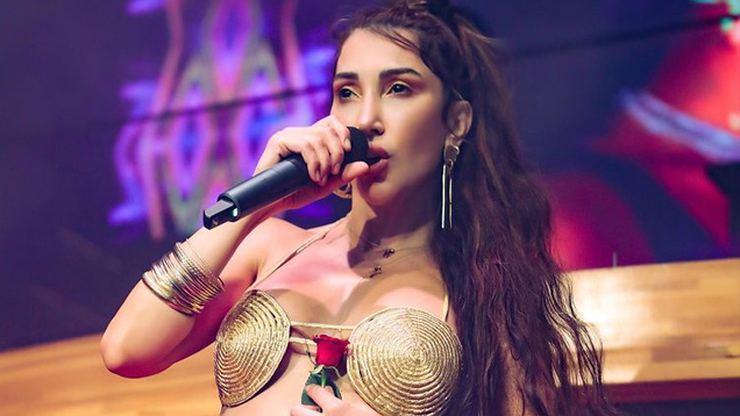 Hande Yener mini taytıyla sahneye çıktı