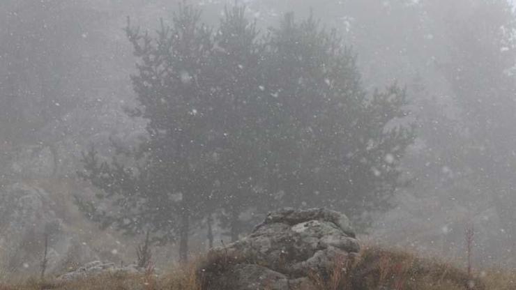Uludağ ve Kartalkayaya mevsimin ilk kar yağışı düştü